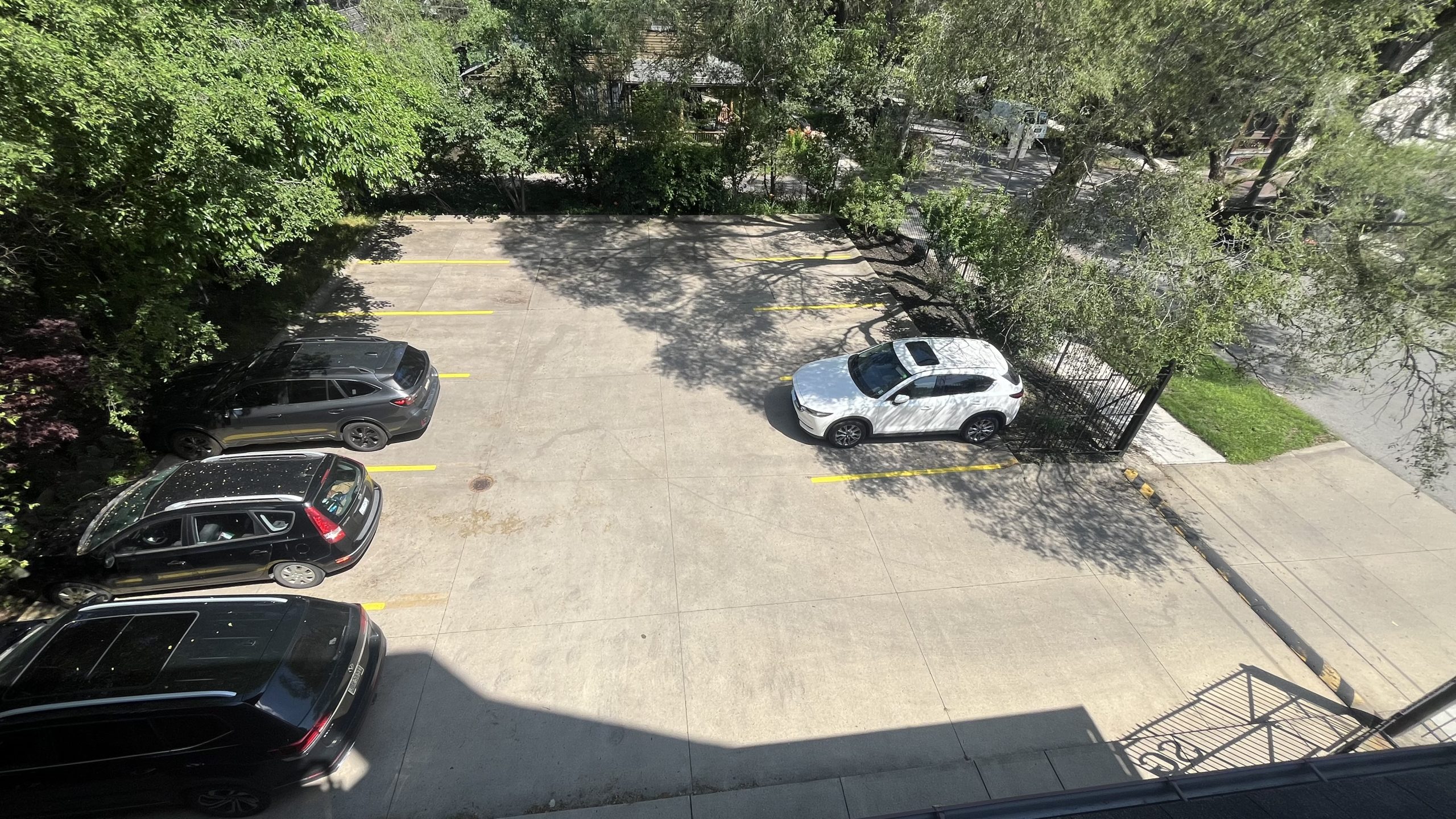 Private guest parking lot